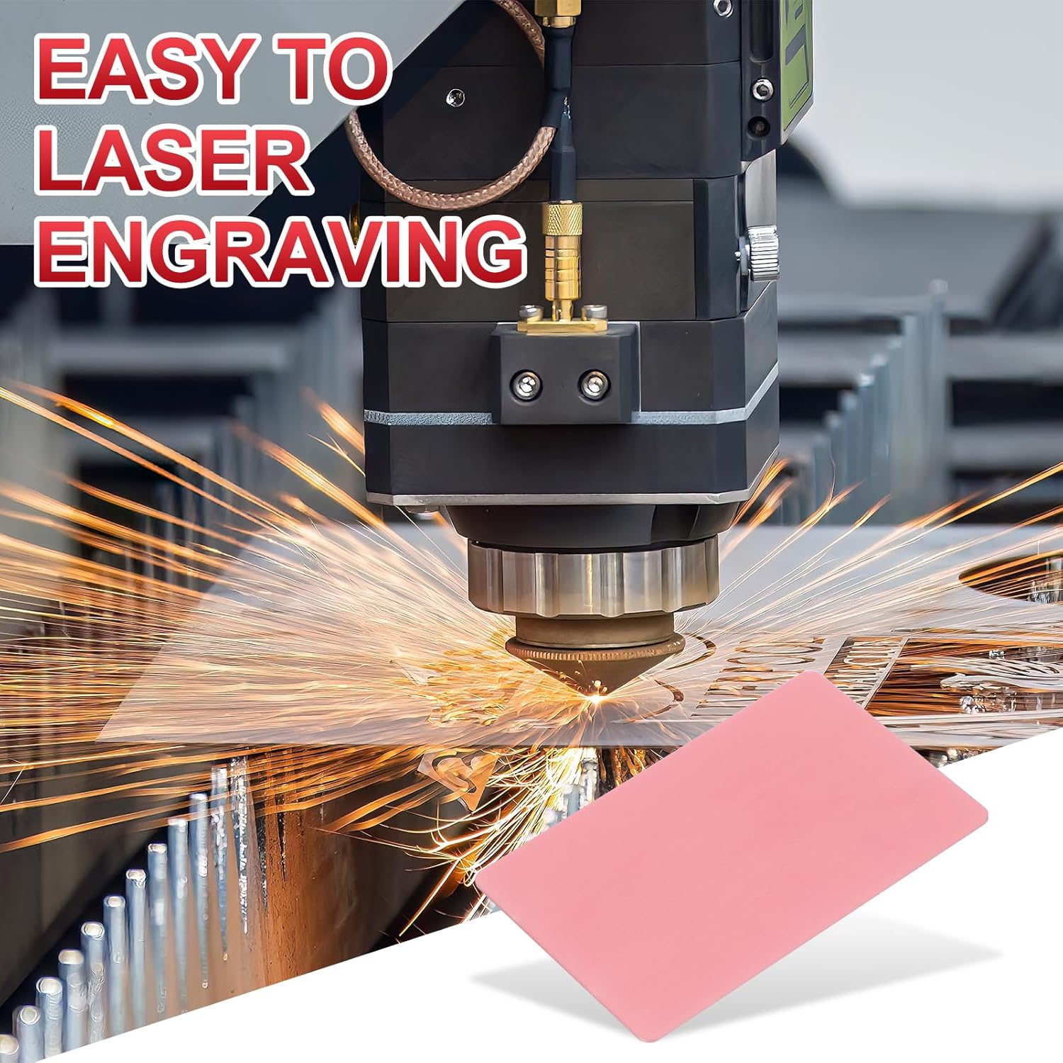 PATIKIL Metal Business Card 1mm Thick 3.4x2.1 Inch, 15 Pcs Anodized Aluminum Blank Laser Engraving Cards with Cable Ties for Multipurpose House Office Custom Gift DIY, Pink/Orange/Blue