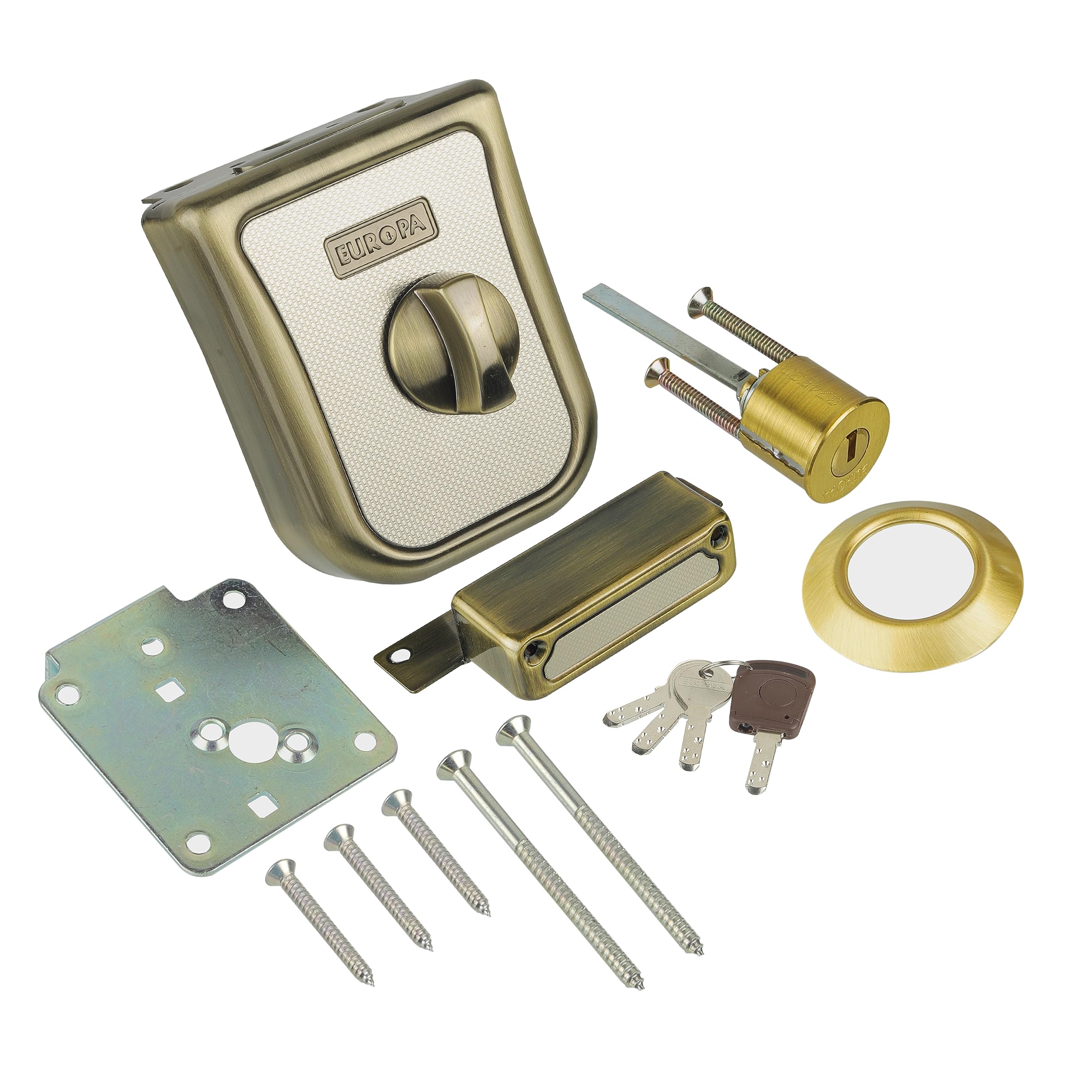 Europa N311AB Nexen Next - Gen Night Latch, Antique Brass Finish