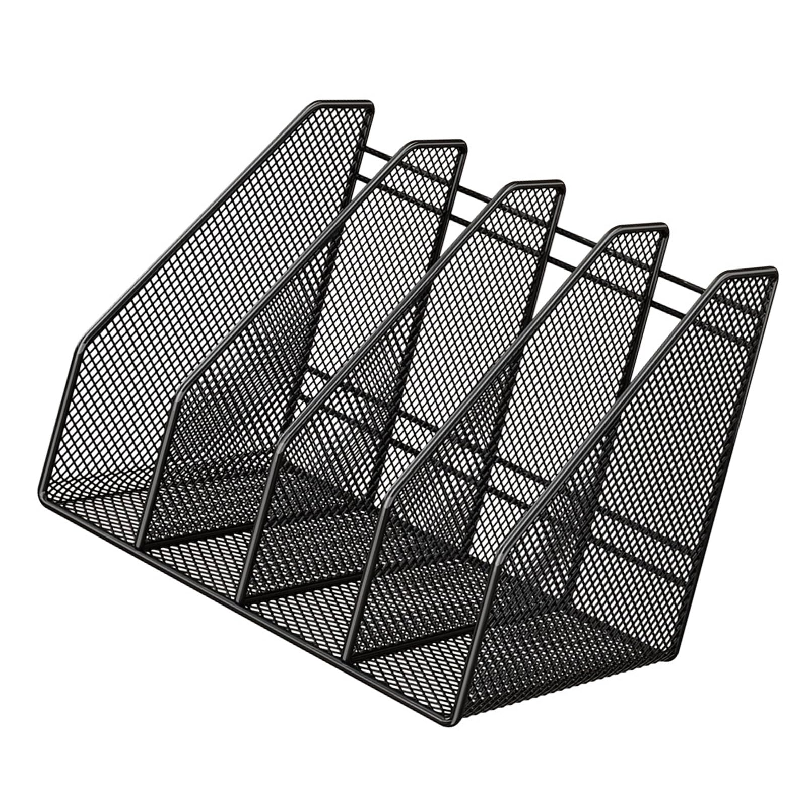 Kaeltsyn Robust Metal Document Tray Space Saving Vertical File Folder Holder for Organizing Offices Supplies Metal File Planner