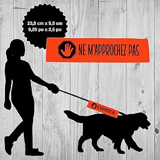 Manchon de laisse NE M'APPROCHEZ PAS pour Chien anxieux réactif se glisse sur la laisse (en français)