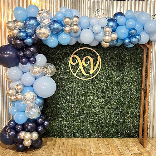 Miniatura 5 de Guirnalda de globos retro rosa rubor, arco de globos de doble relleno, arco de globos de color rosa polvoriento beige metálico, cromados, globos