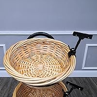 Vista 9 de Soporte 15603 para 4 canastas de mimbre escalonadas, estante para exposición en tienda de abarrotes