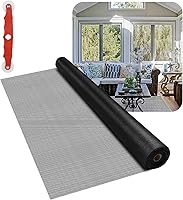 MTOUOCK Fiberglass Window Screen Mesh Roll 36x100' - Durable Easy-Cut Mesh for Windows, Doors, Porches & Pools