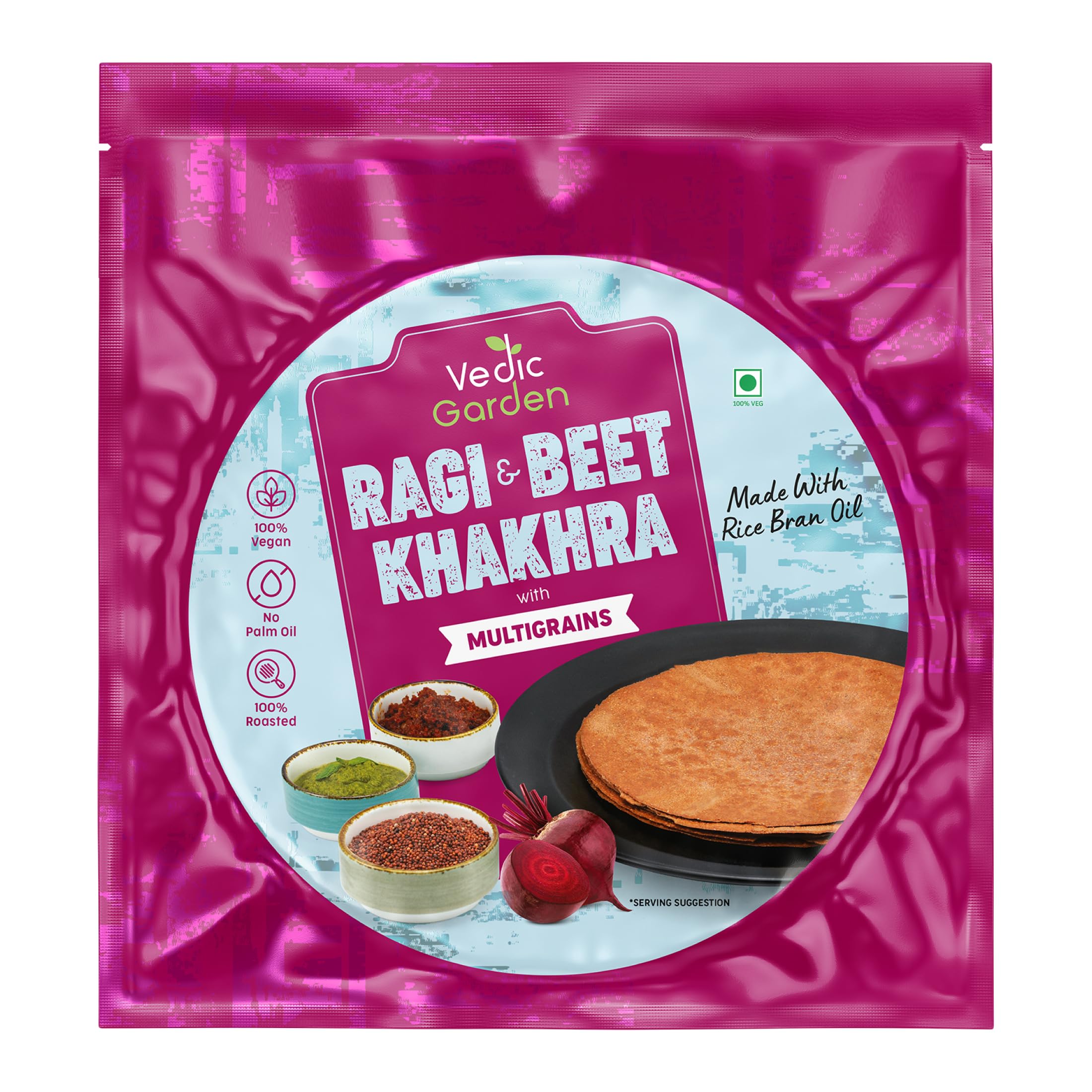 Vedic Garden Healthy Ragi & Beetroot Khakhra With Multigrain, 1.1 KG I No Palm Oil I 100% Roasted Khakra I High in Protein & Fiber I Diet Crispy Traditional Indian Snack for Weight Loss - Pack of 6 (B0BN4PWSZV) Amazon Price History, Amazon Price Tracker