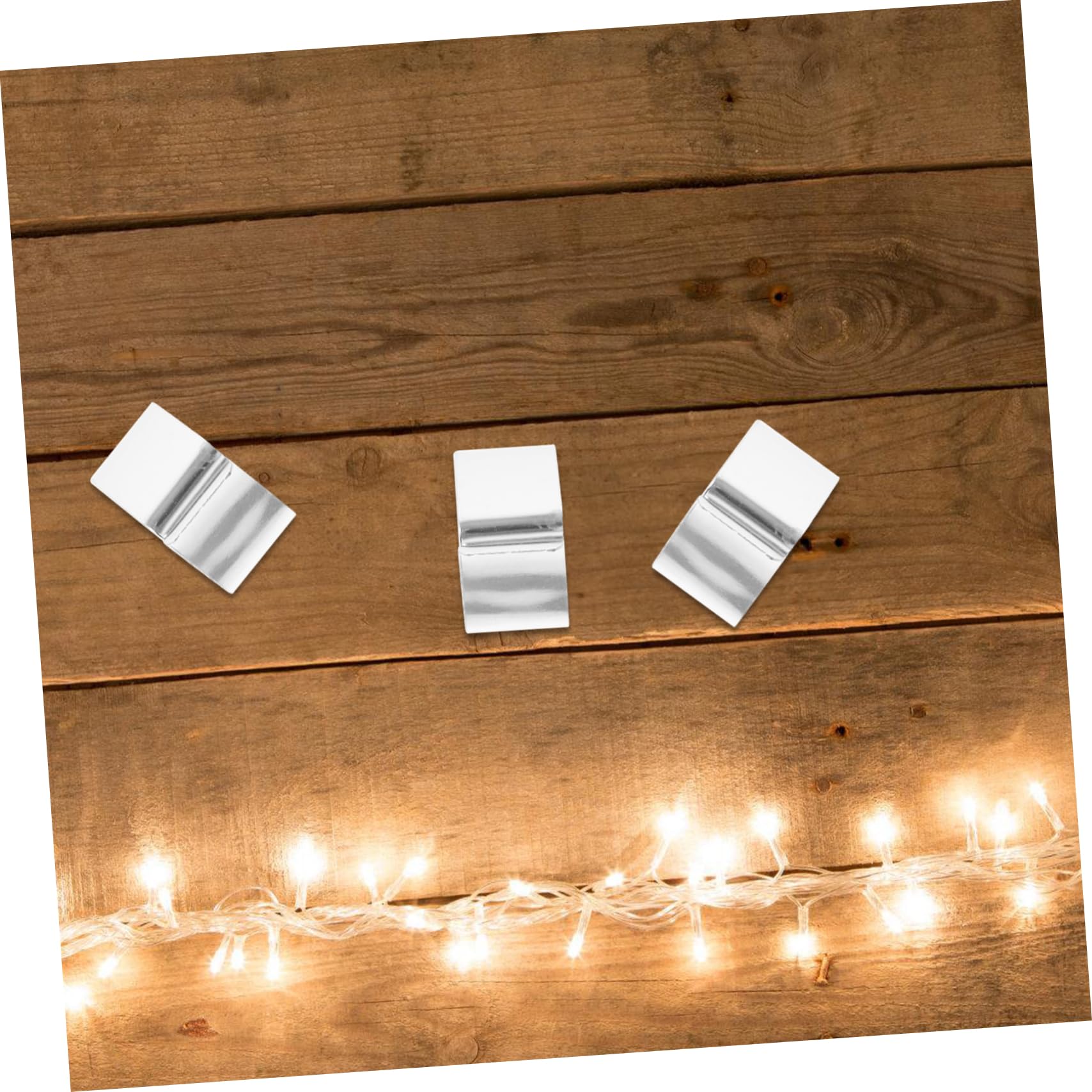 HOMSFOU 250piezas Ganchos De Metal Para Luces Navideñas Clips Resistentes Para Decoraciones De Fiesta y Jardín Para Colgar Luces Exteriores y Adornos De Navidad