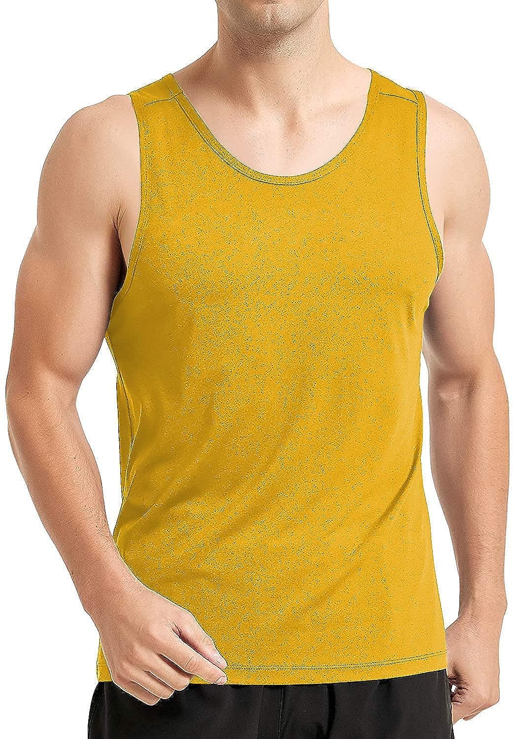 Gym Vest for Men & Boys Sports Running Cotton Sleeveless Vest/Baniyan Modern Fit Solid Inner wear in Mustard Color Pack of 1-image-38