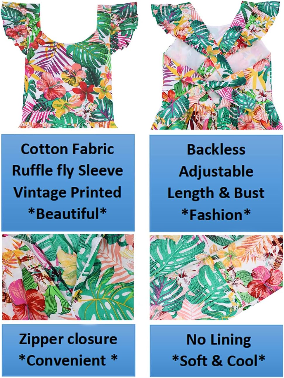 Kid Floral Cotton Girls Dresses Summer Girl Clothes - Image 4