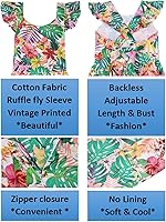 Vista 279 de Vestido de verano para niña, de algodón, con diseño floral