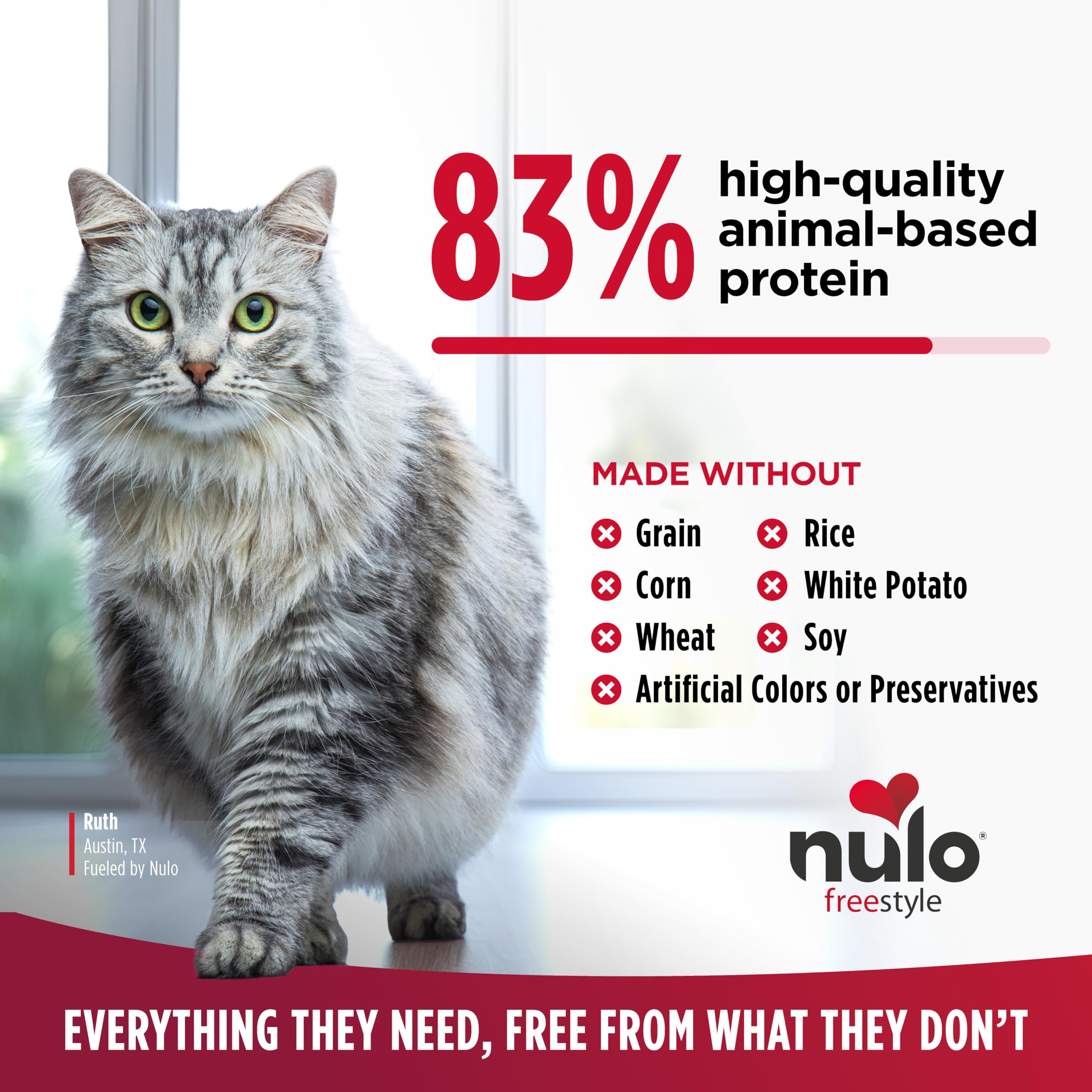 Nulo Freestyle - Cibo per gatti e gattini, cibo secco senza cereali, cibo per gatti con crocchette piccole e piccole crocchette ad alto contenuto di proteine animali con probiotico BC30 per supporto