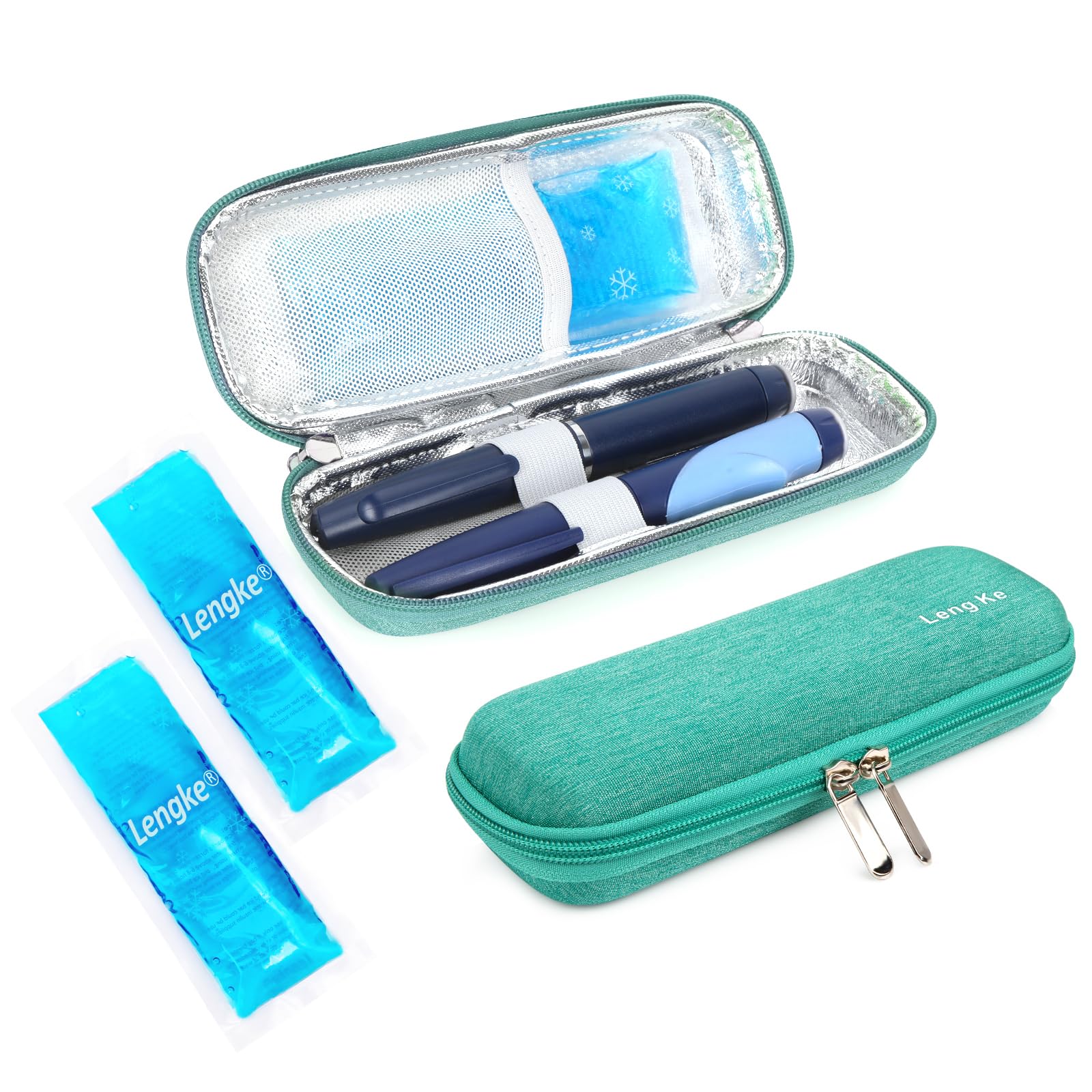 YOUSHARES Portable Insulin Cooler Travel Case - TSA Approved Diabetic Medication Cooling Bag, EVA Insulated Organizer for Epi Pens, Refrigerated Diabetes Supplies Carrying Storage Kit with 2 Ice Pack