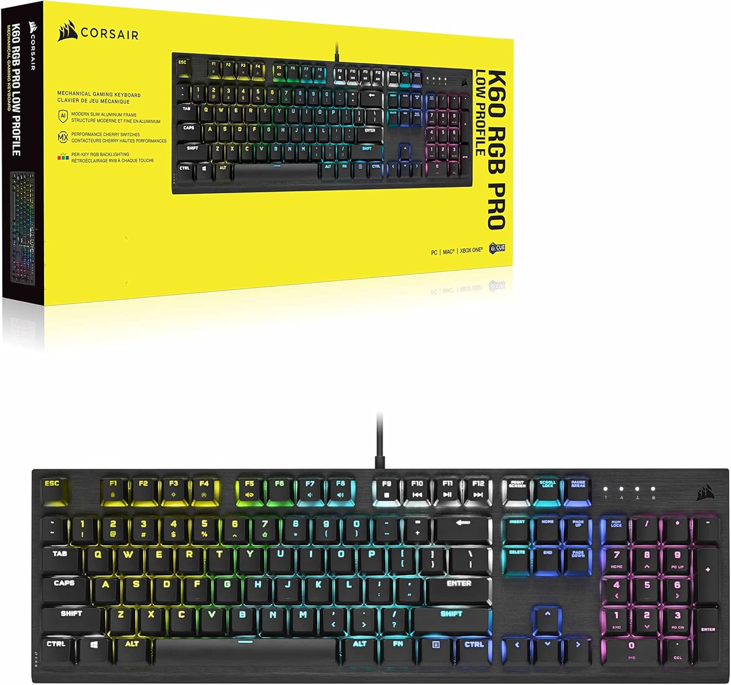 Hottest Sales Corsair K60 RGB Pro Low Profile Mechanical Gaming Keyboard - Cherry MX Low Profile Speed Mechanical Keyswitches – Slim and Streamlined Durable Aluminum Frame - Customizable Per-Key RGB Backlighting Black Friday - 70% OFF Corsair K60 RGB Pro Low Profile Mechanical Gaming Keyboard - Cherry MX Low Profile Speed Mechanical Keyswitches – Slim and Streamlined Durable Aluminum Frame - Customizable Per-Key RGB Backlighting