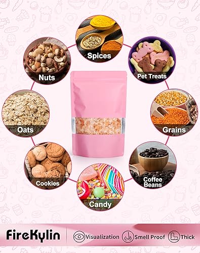 Miniatura 6 de Paquete de 100 bolsas a prueba de olores de 7.1 x 10.2 pulgadas, bolsas resellables con ventana mate, bolsa de papel de aluminio, bolsas sellables
