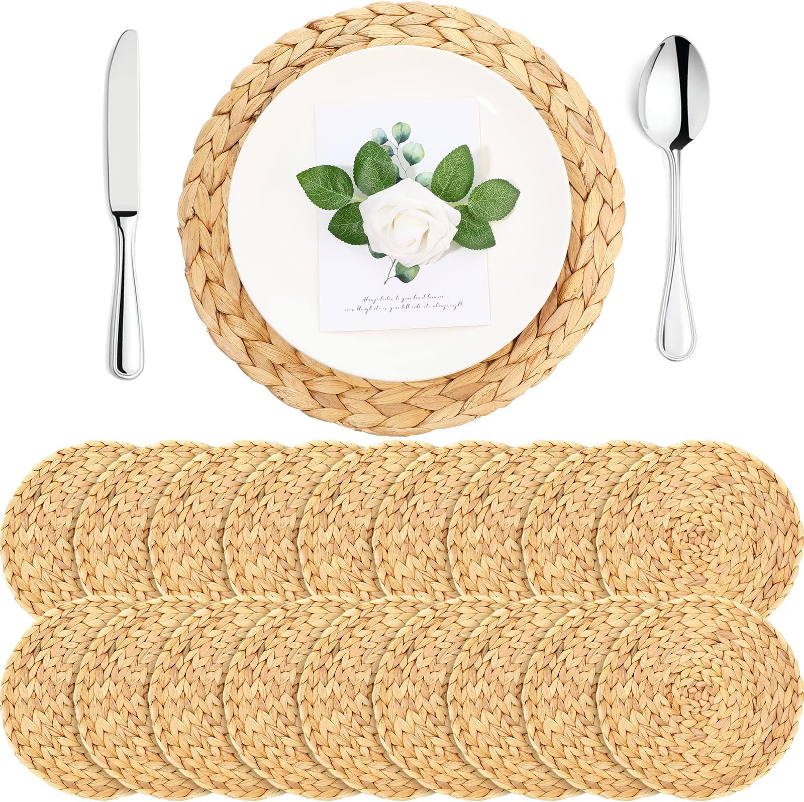 Tanlade Round Placemats Hand Woven Round Woven Placemats
