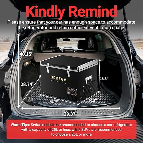 Miniatura 3 de BODEGA COOLER - Refrigerador de coche de 12 voltios, 48 cuartos (45 litros), control de aplicación, -4-68, congelador portátil, enfriador eléctrico