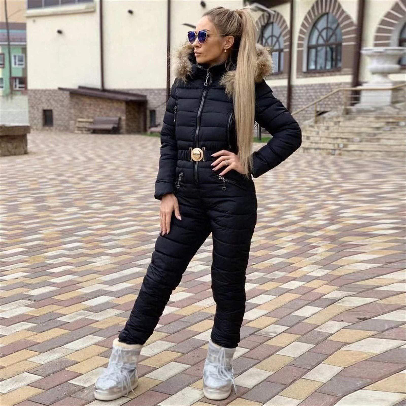 Skianzug Damen Schneeanzug Skioverall Skifahren Skianzüge Overall Jumpsuit Frauen Snowboard Skisuit Outdoor Sport Winter Warme Schnee Sätze Mit Kapuze