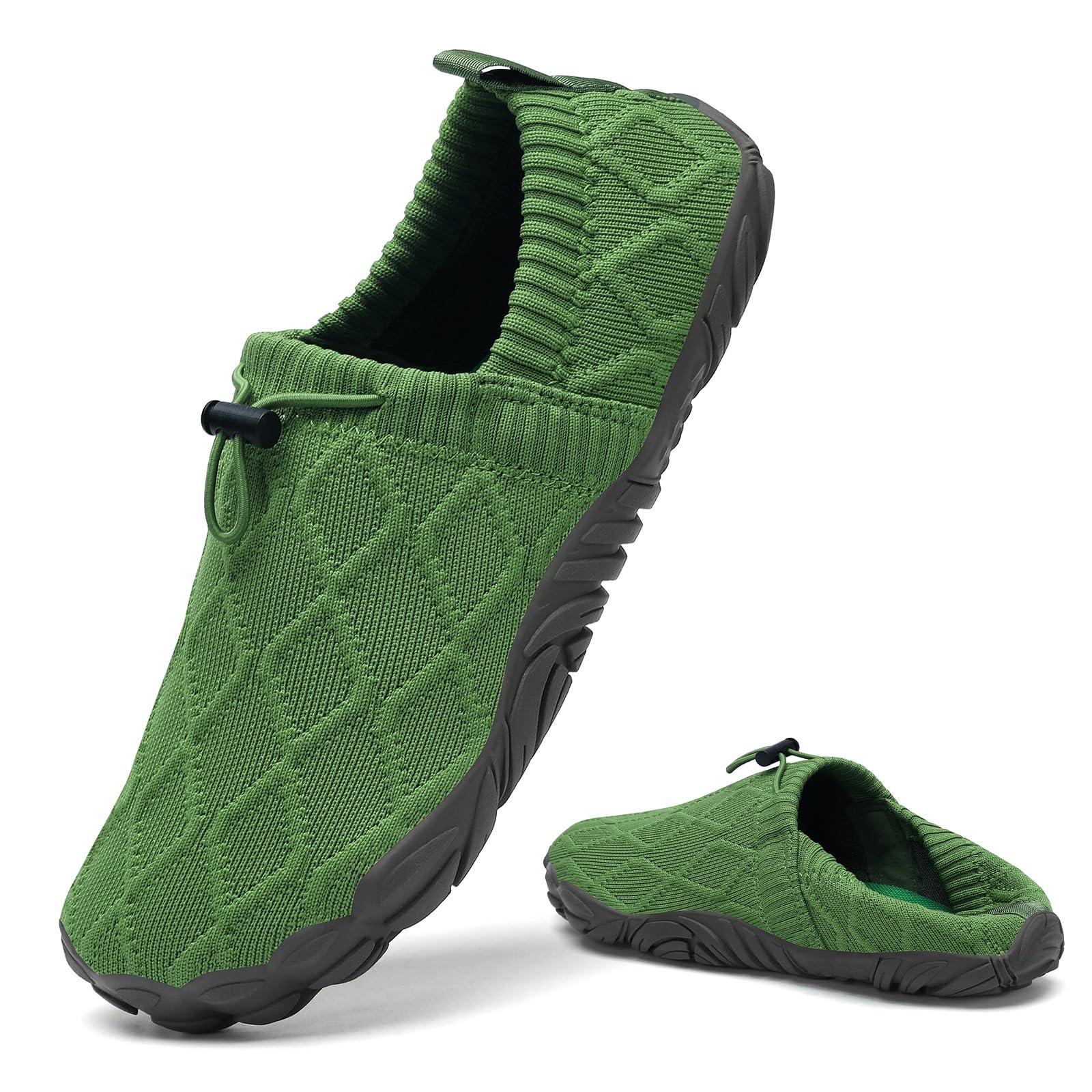 SAGUARO Unisex Barfußschuhe Slip-On Hausschuhe mit Breite Zehenbox für Pendeln Freizeit Park Walking Gr.36-48