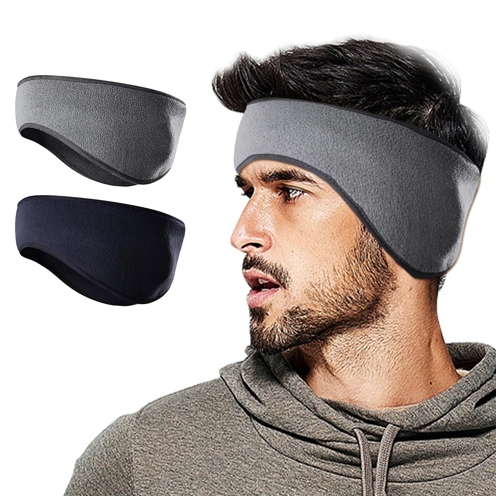 Winter Fleece Ear Warmers Headband Ear Muffs for Men Women Kids, Ear Covers for Cold Weather Ski Running Cycling Work