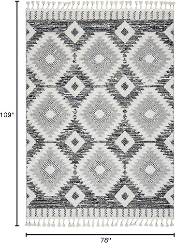 Miniatura 2 de LUXE WEAVERS Ibiza Collection 7898 - Alfombra marroquí negra de 6 x 9