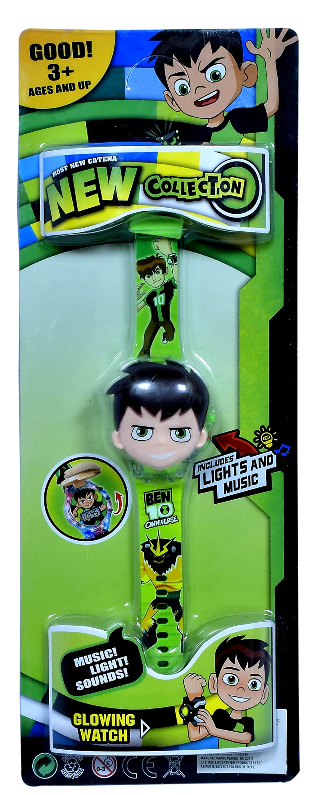 Ben 10 Disco Light Glowing Digital led Kid Watch with Music Watch for Boys and Girl (Ben 10)