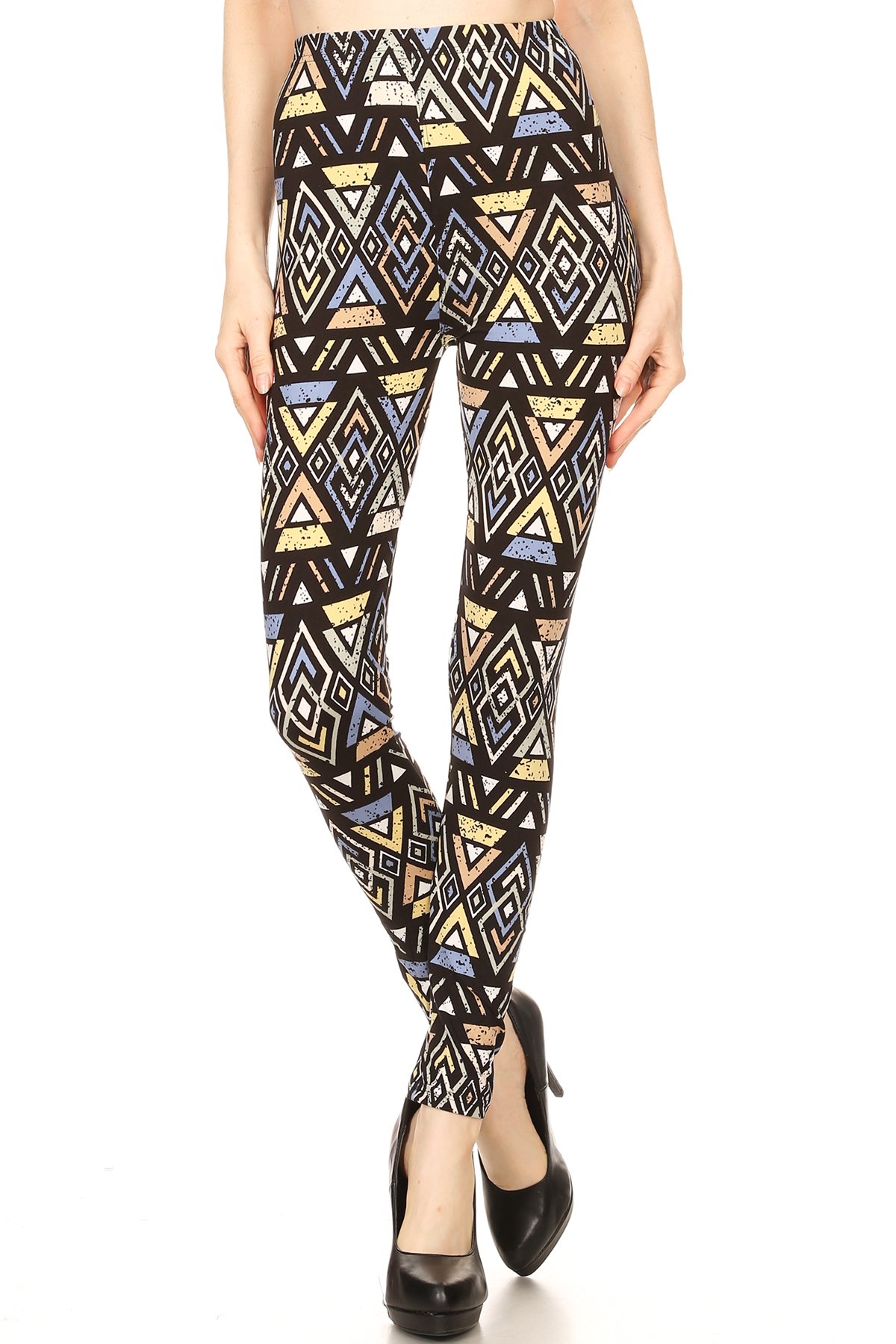 LA12ST Women's Stripe Tribal Aztec Navajo Chevron Spring Floral Premium Ultra Soft Leggings