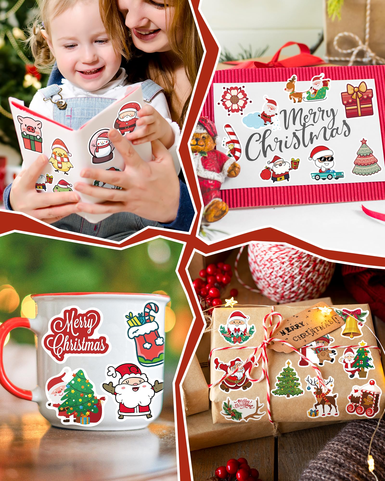 4pcs Christmas New Year Wishes Foil Stickers – IntoResin