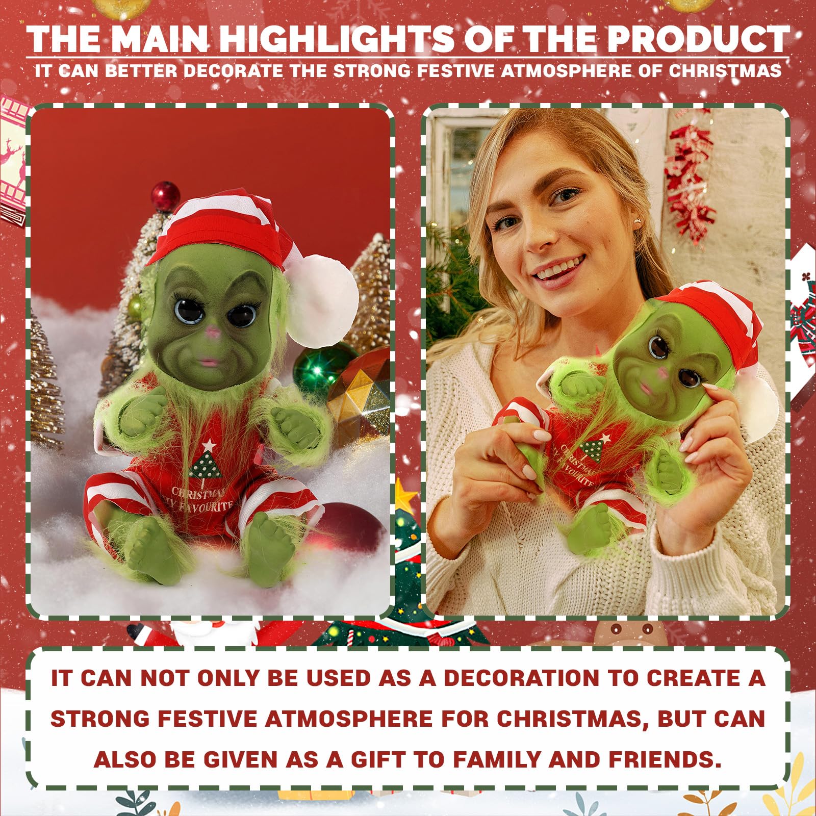 Grinch Peluche Bambola Peluche Peluche Peluche Farcito Per Bambino Natale Regalo Decorazione Domestica | IT