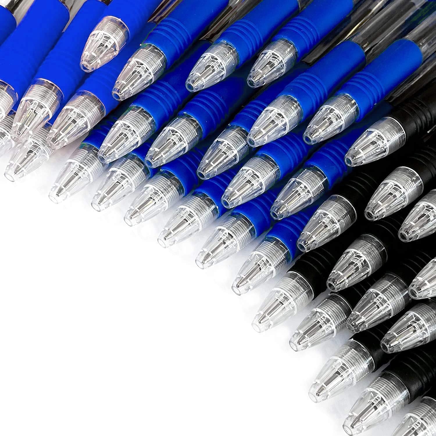 Zebra Z-Grip Retractable Ballpoint Pens - Economy Pack of 40 - Black & Blue Ink, Black, Blue, 1 count (Pack of 40)
