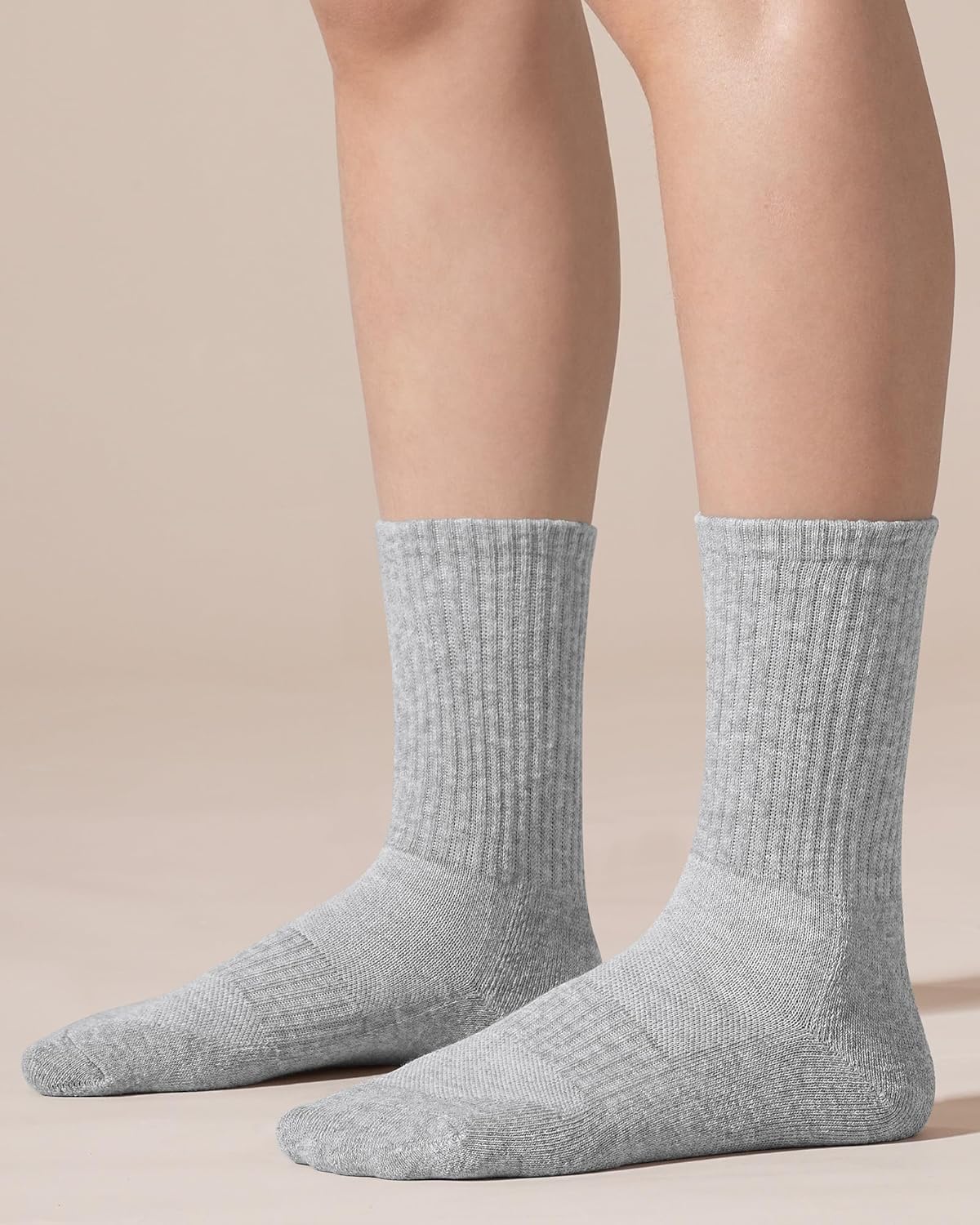 BOOPH 6 Pairs Kids Crew Socks Boys Girls Athletic Cushioned Hiking Socks Warm Soft Running Socks - Image 2