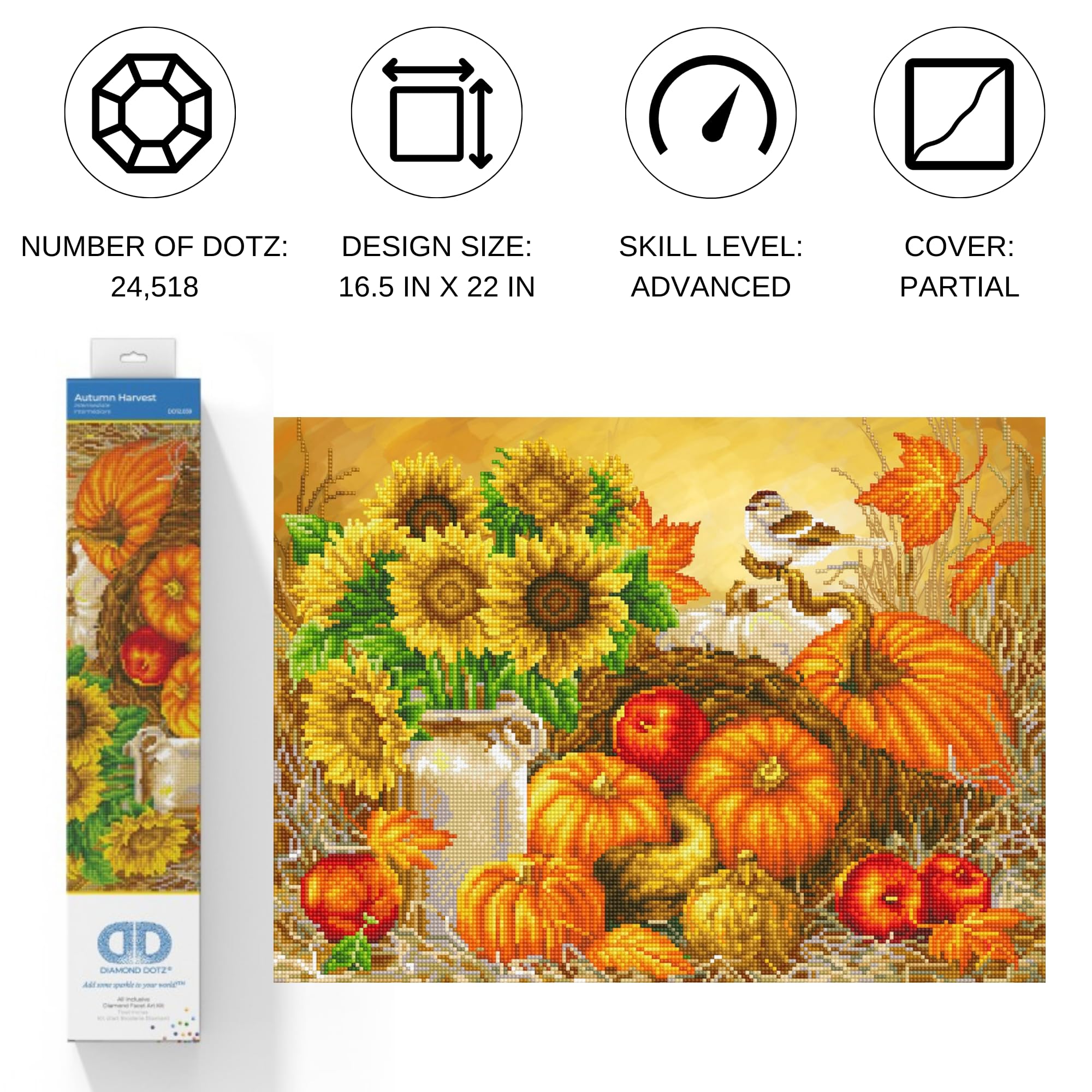 Amazon.com: DIAMOND DOTZ Autumn Harvest Diamond Painting Kits for