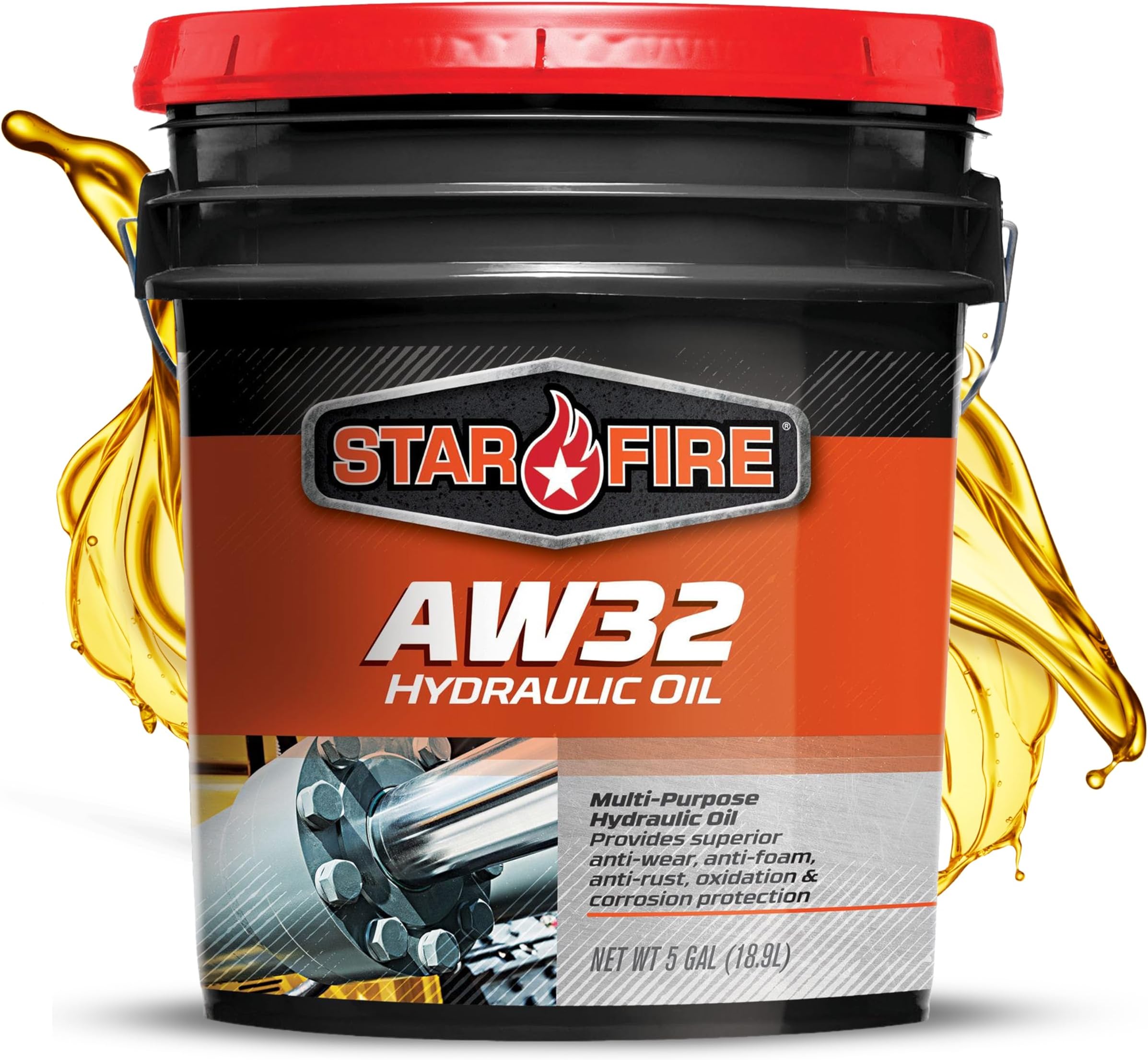 STARFIRE AW32 Hydraulic Oil – 5 Gallon Pail – Premium Anti-Wear, Anti-Foam, Rust and Corrosion Protection Hydraulic Fluid for Industrial and Mobile Equipment