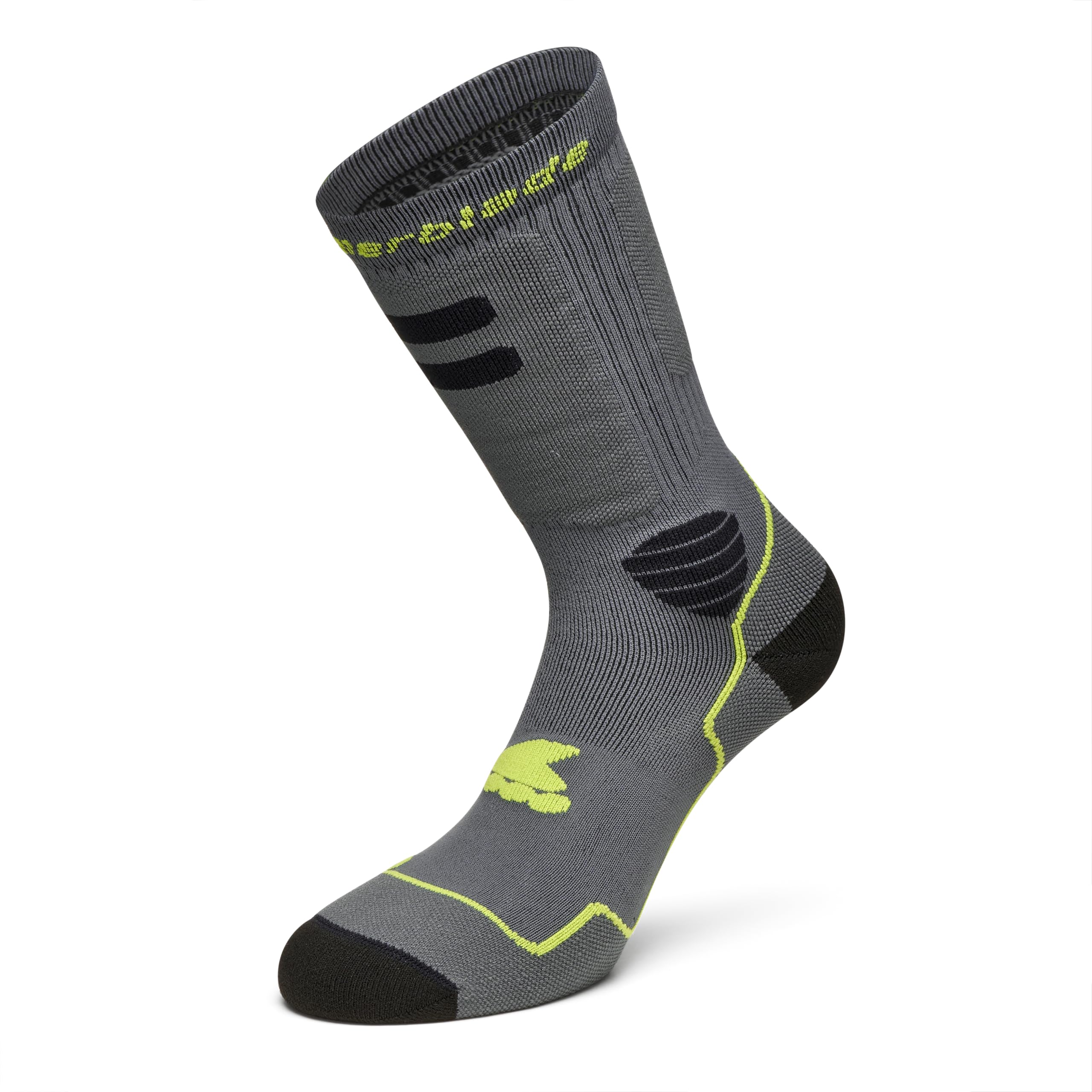 Rollerblade High Performance Socks, Inline Skate Socks for Men, Sports Socks for Adults, Unisex, Grey/Green