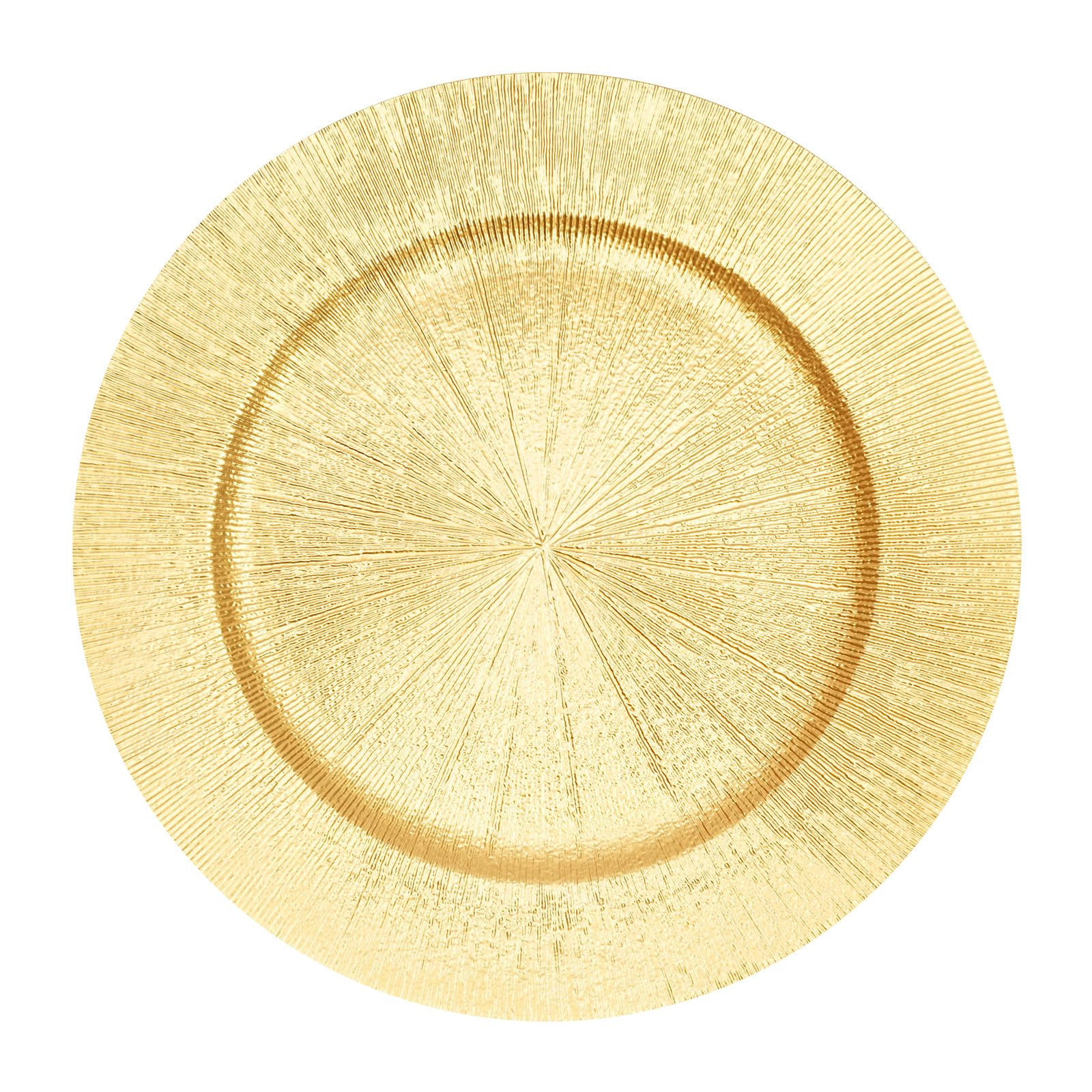 Lot de 50 assiettes de service réutilisables - 33 cm - Dorées