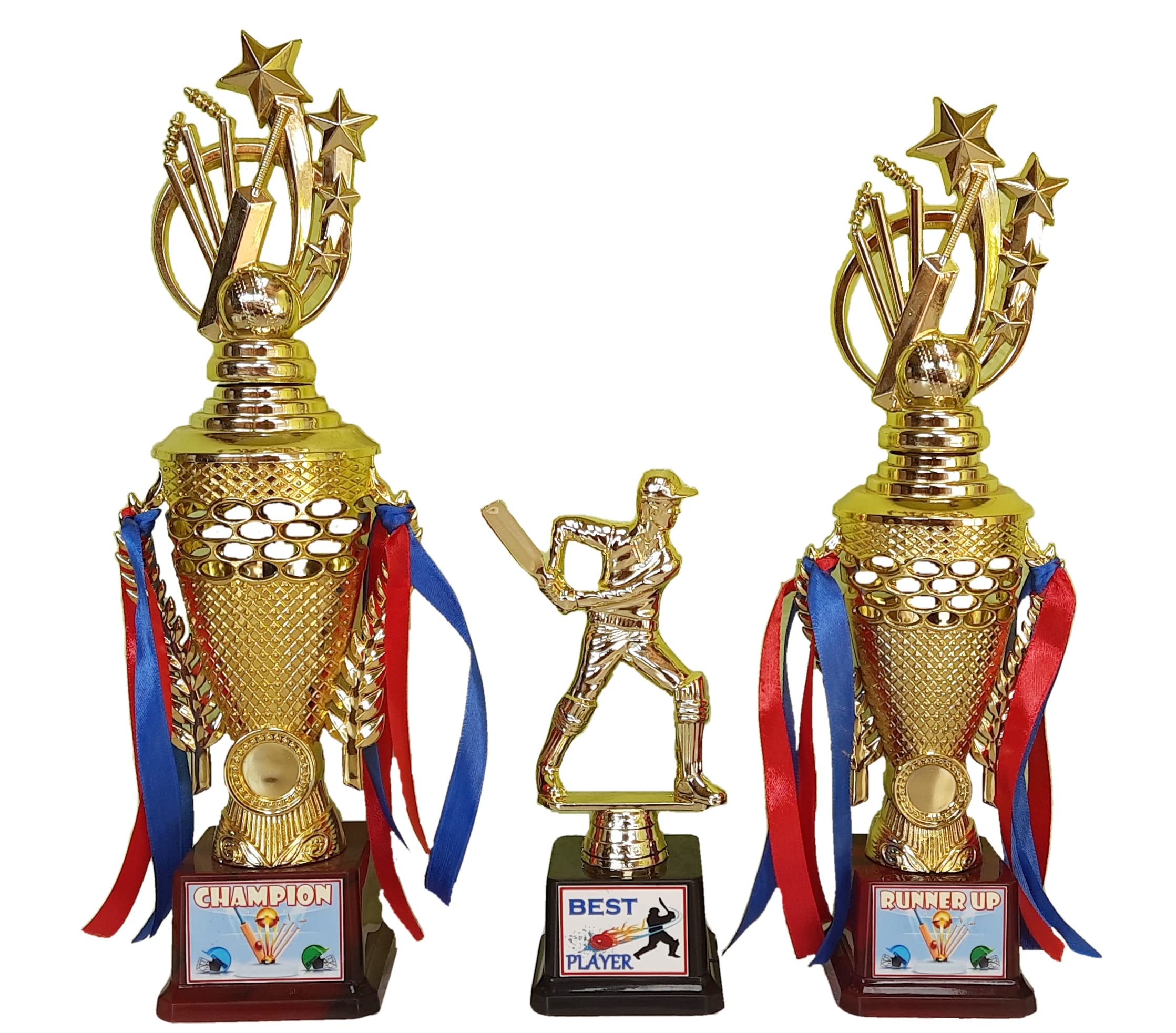 Victory Cricket Trophy for Champion Runner-Up Best Player || Trophy Set (Golden, 14.5 inch) (B0B3ZL7HQ1) Amazon Price History, Amazon Price Tracker
