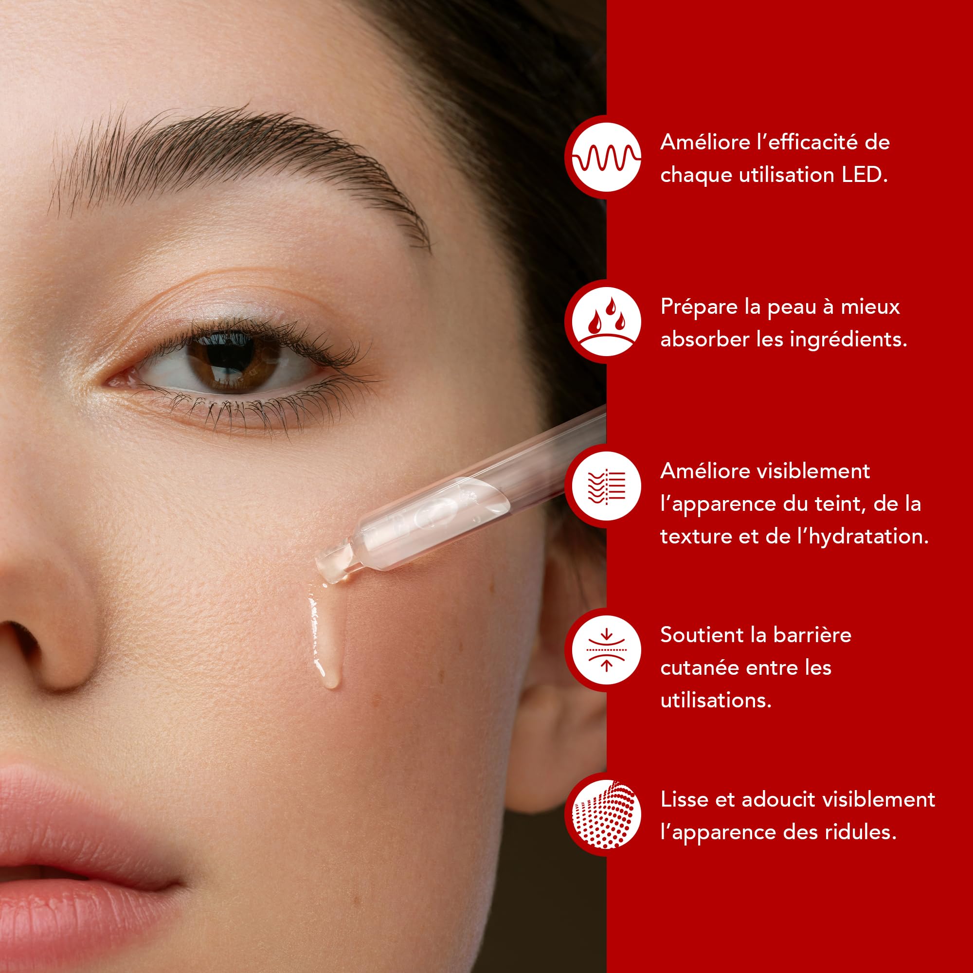 UFO Sérum Lumière LED – Sérum Visage Aux Céramides Pour Appareils LED | Sérum Visage, Acide Hyaluronique, Sérum Aux Céramides, Squalane, Centella Asiatica, Sérum LED, Tous Types De Peau, Vegan