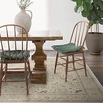 Ruggable Washable 6x9 Area Rug, Kamran Ivory Opal, Premium Rugs for Living Room, Bedroom, Kitchen, Office, Classroom with Gripper Non Slip Pad