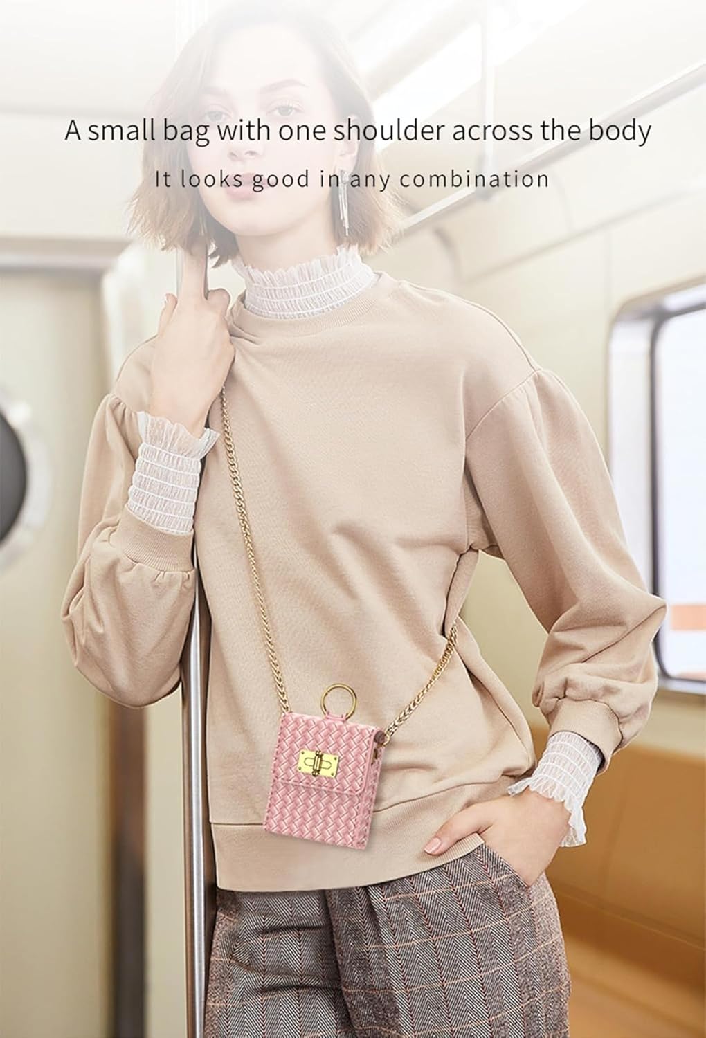 Case for Samsung Galaxy Z Flip 6, Women's Satchel Style Phone Storage Backpack, Includes Flip6 Case with Finger Ring, Stylish Deluxe Phone Protection Set (Green,for Galaxy Z Flip6)