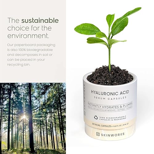 Miniatura 8 de SKINWORKS Suero de ácido hialurónico para cara, suero antienvejecimiento para líneas finas y arrugas, suero hidratante brillante, hidratante facial