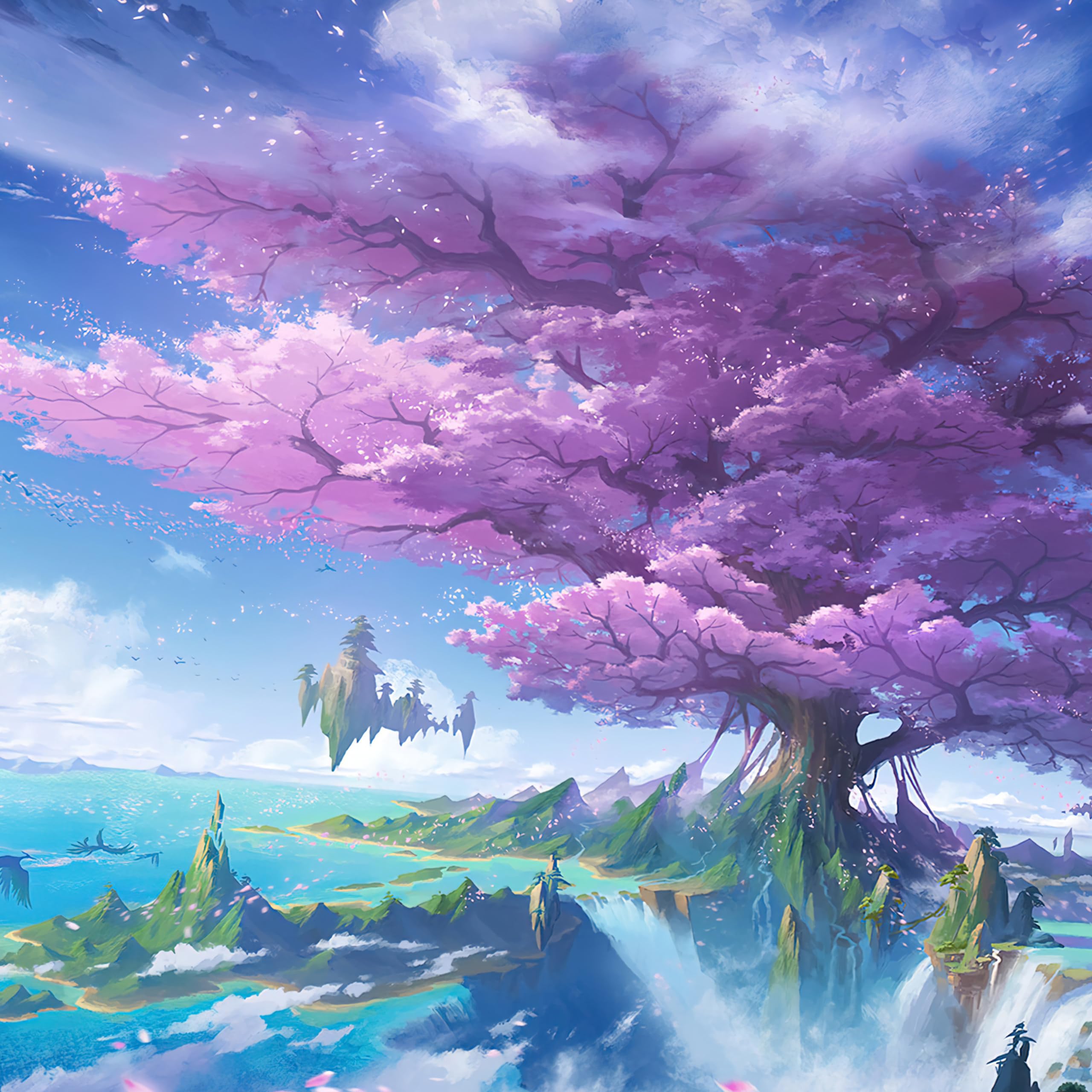 POP SKIN Graphic Print, Removable Matte Skin, Fantasy Cherry Blossom, 25cm x 20cm, US-Graphic-05