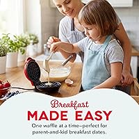 Vista 3 de DASH Mini waflera – Molde para gofres de 4 pulgadas, plancha antiadherente para gofres con calentamiento rápido, superficie antiadherente, mini