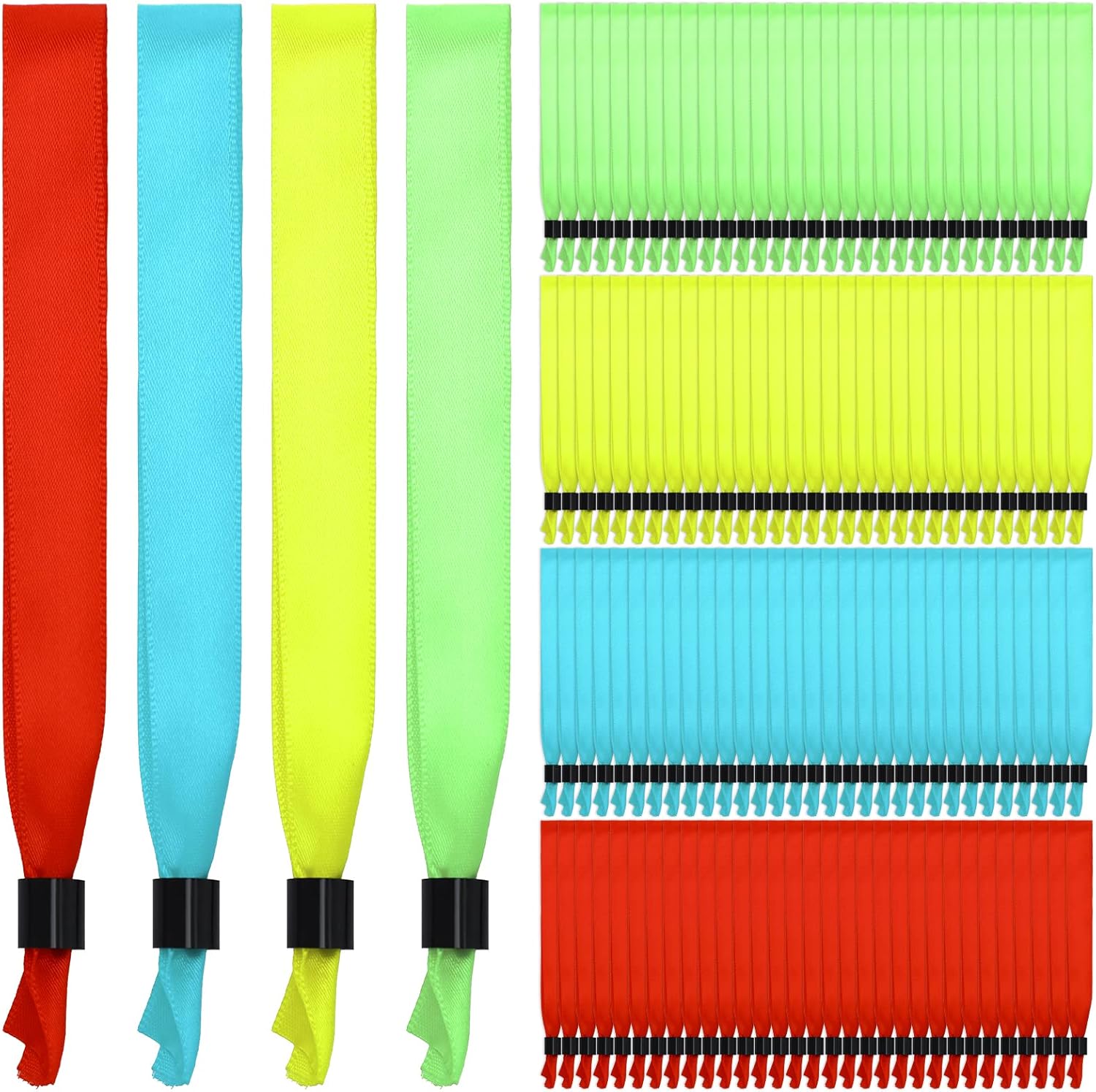 200 Pieces Cloth Event Wristbands Color Wristbands Without