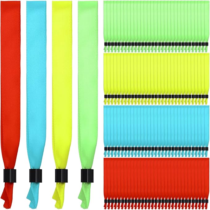 200 Pieces Cloth Event Wristbands Color Wristbands Without Logo Social Distancing
