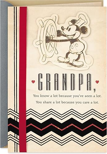 HallmarkTarjeta de felicitación del día del padre Tarjeta de felicitación para Nieto (Que bendición eres), Disney Mickey Mouse