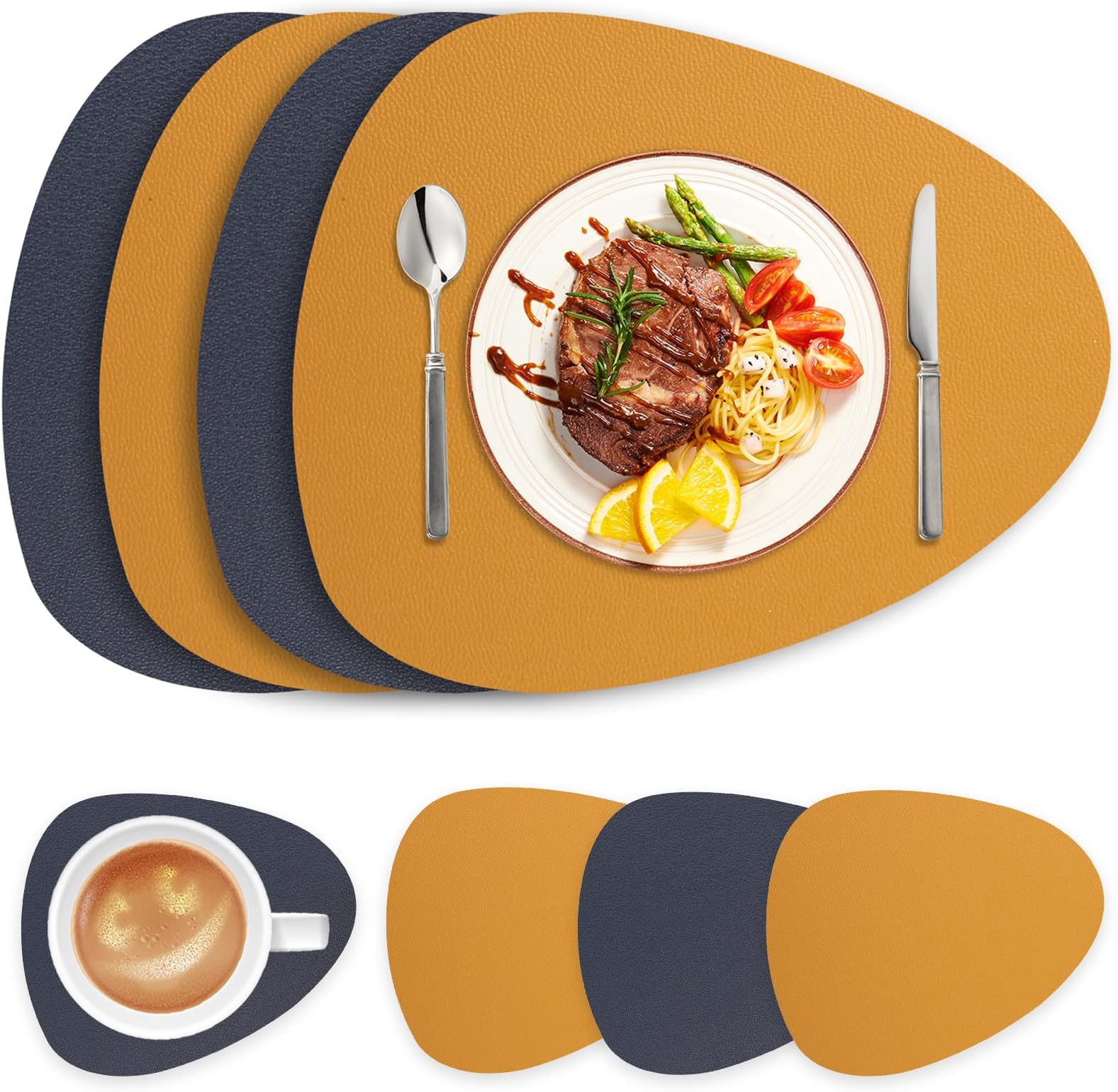 Venilia Sun Yellow Placemat for Dining Room, Dining Table Mats, Plate