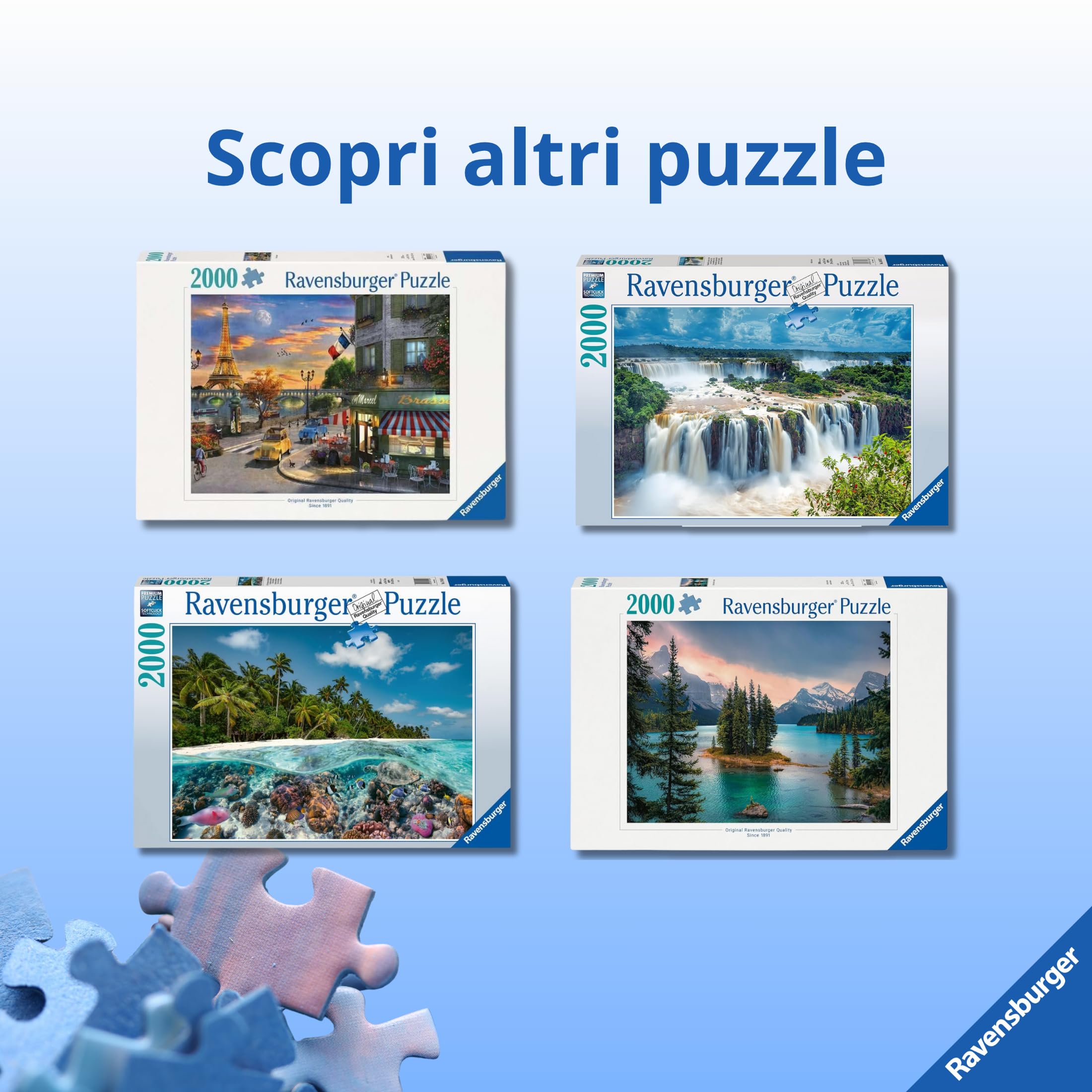 Ravensburger - Puzzle 2000 Pezzi Cinque Terre | Puzzle 2000 Pezzi | Rompicapo Adulti E Bambini dai 14 Anni in su | Regalo per Bambini E Adulti | Misure 98x75cm