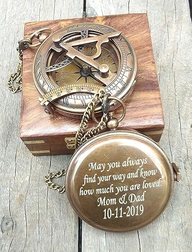 Miniatura 10 de Brújula grabada para regalos de confirmación, regalos de bautismo, mejor Pascua, regalos de cumpleaños, regalos de graduación, regalos de boda,