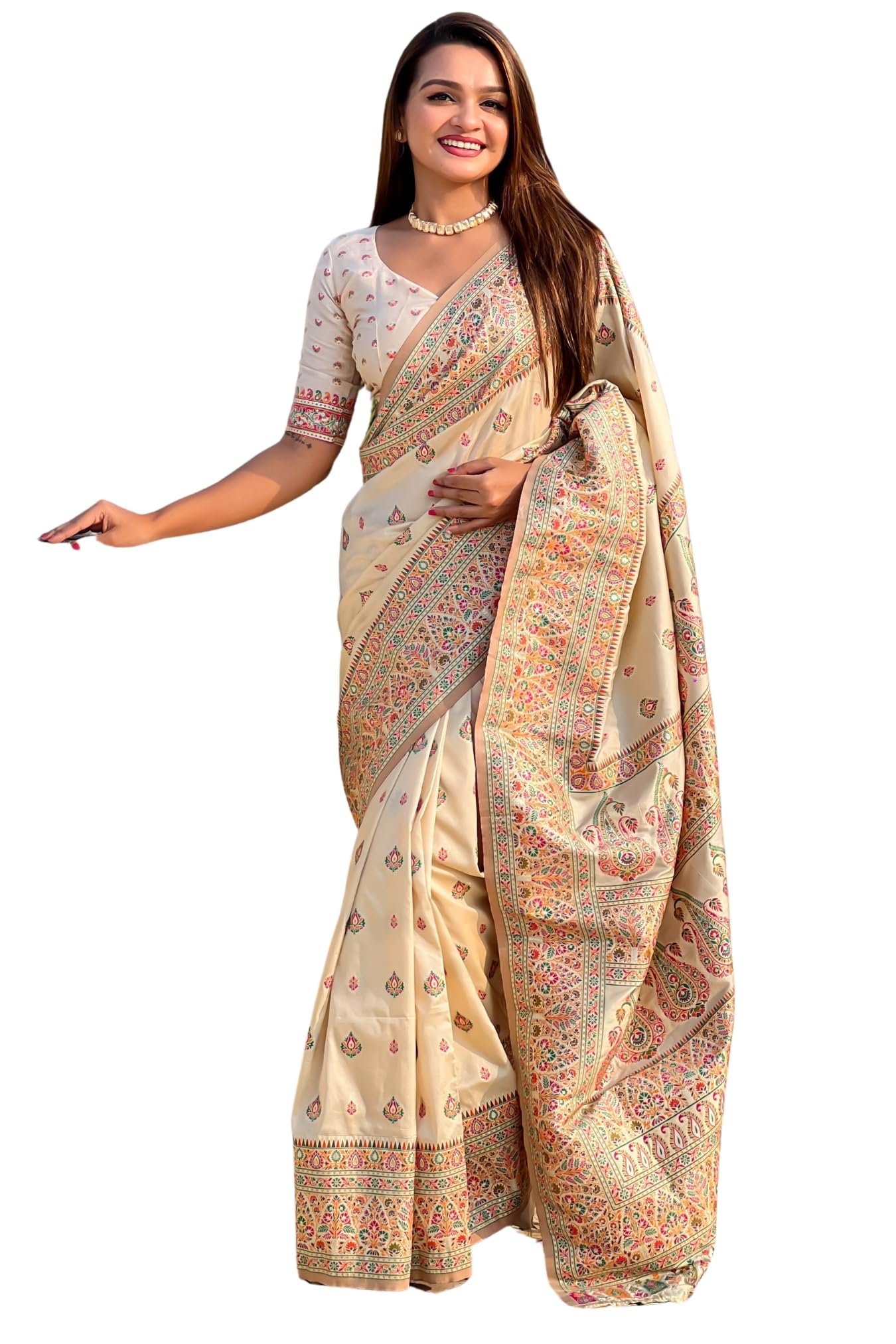 sgf11 Women's Kanjivaram Pure Soft Silk Saree With Unstitched Blouse Piece-picture-12