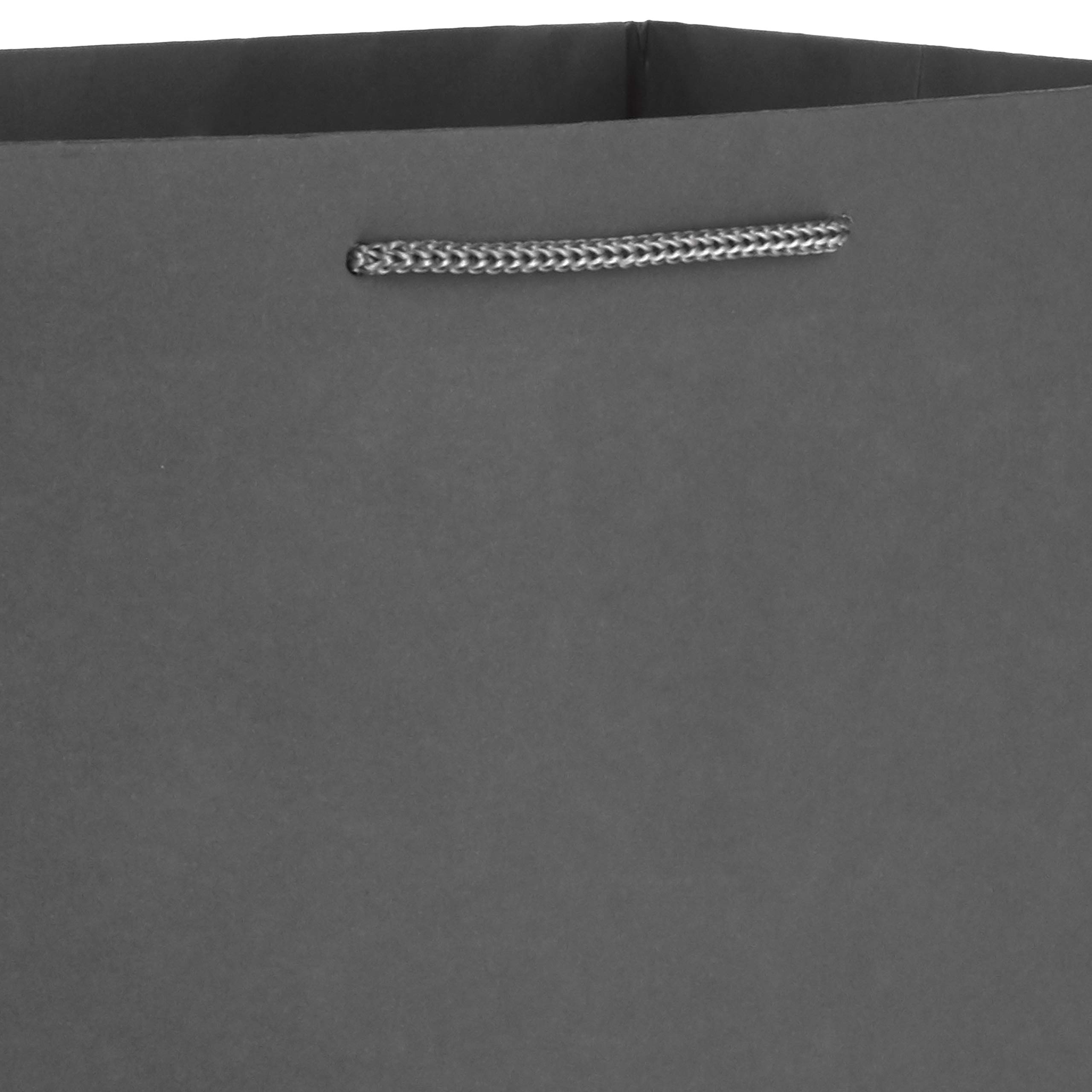 Hallmark Gray Gift Bag Bundle in Assorted Sizes (Pack of 8-2 Small 5", 2 Medium 8", 2 Large 11", 2 Extra Large 14") for Weddings, Mother's Day, Graduations, Birthdays, Groomsmen Gifts and More