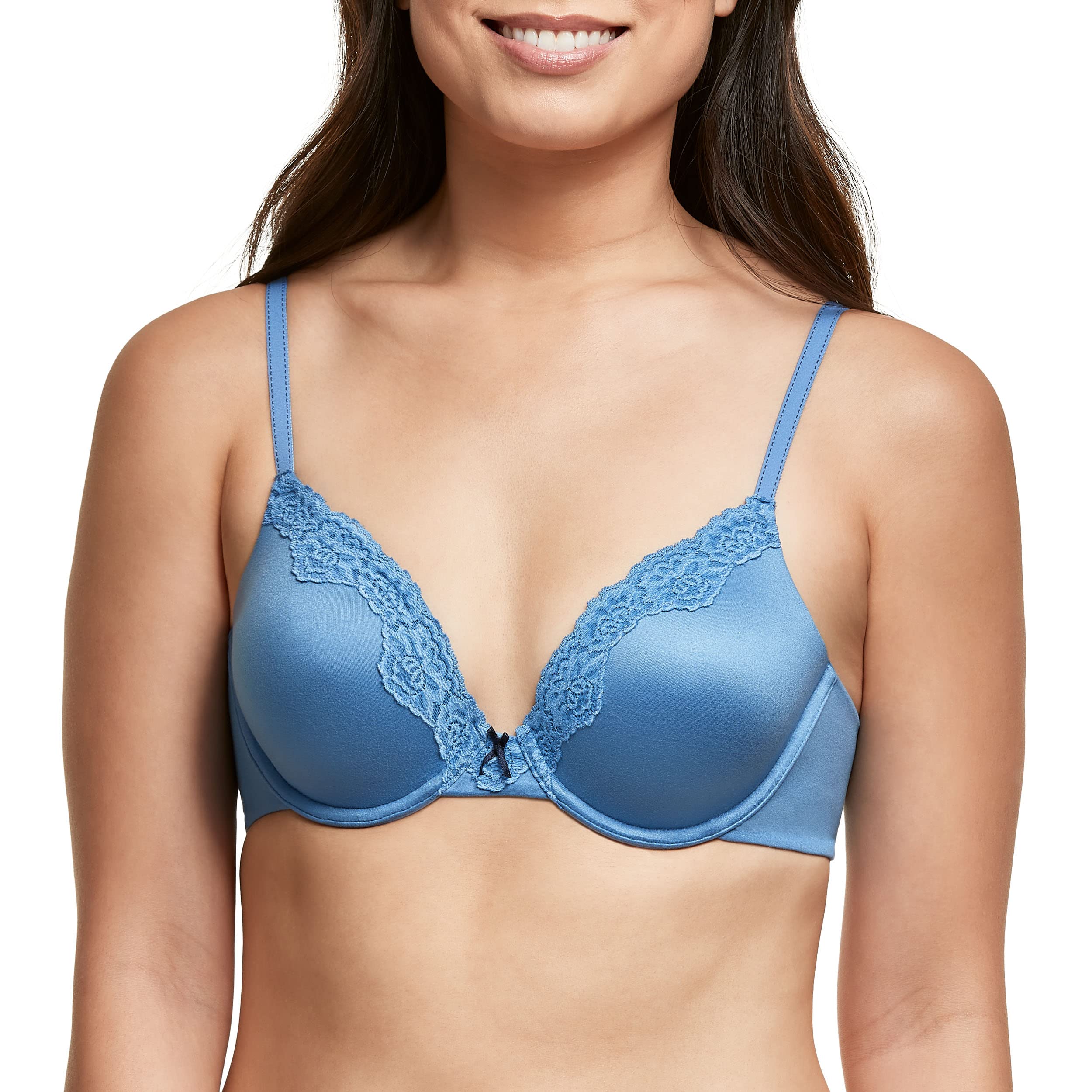 Maidenform Comfort Devotion Lace Bra, Smoothing Full-Coverage T-Shirt Bra for Everyday Comfort, Comfortable Lace Bra