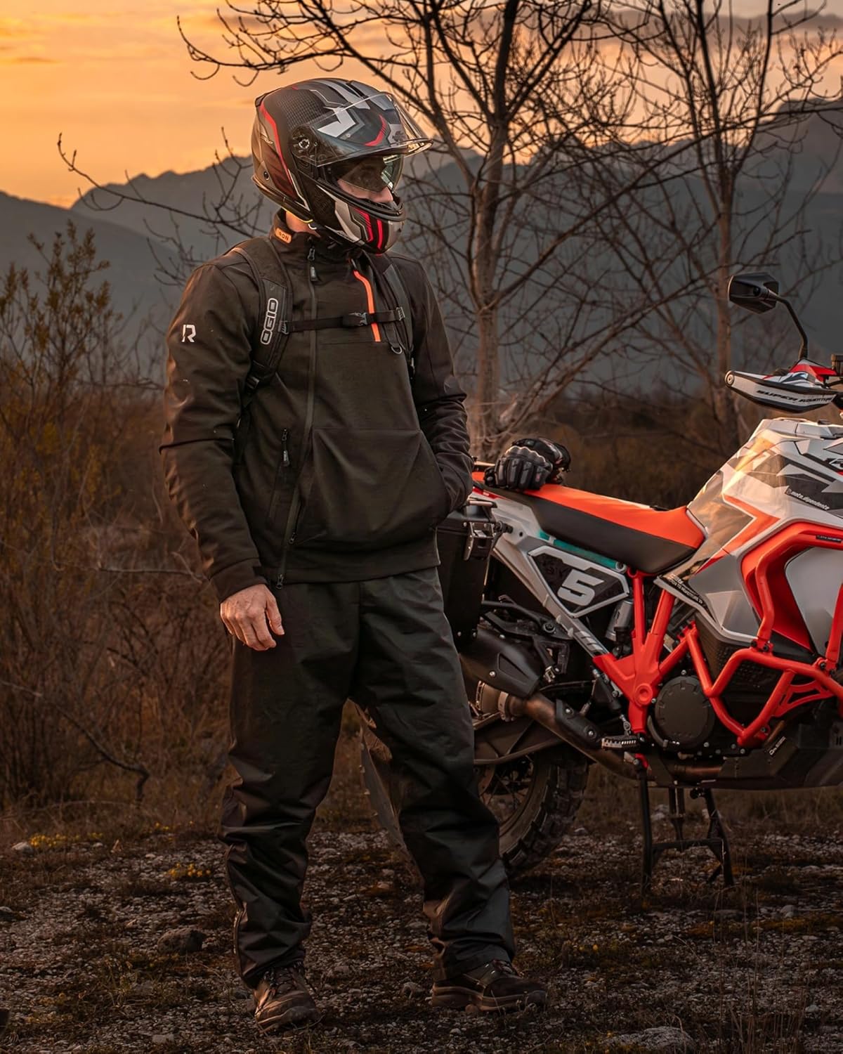 Motorcycle Jacket, CE Certified, Windproof Riding Protective Gear, All Season Jacket with Removable Liner L