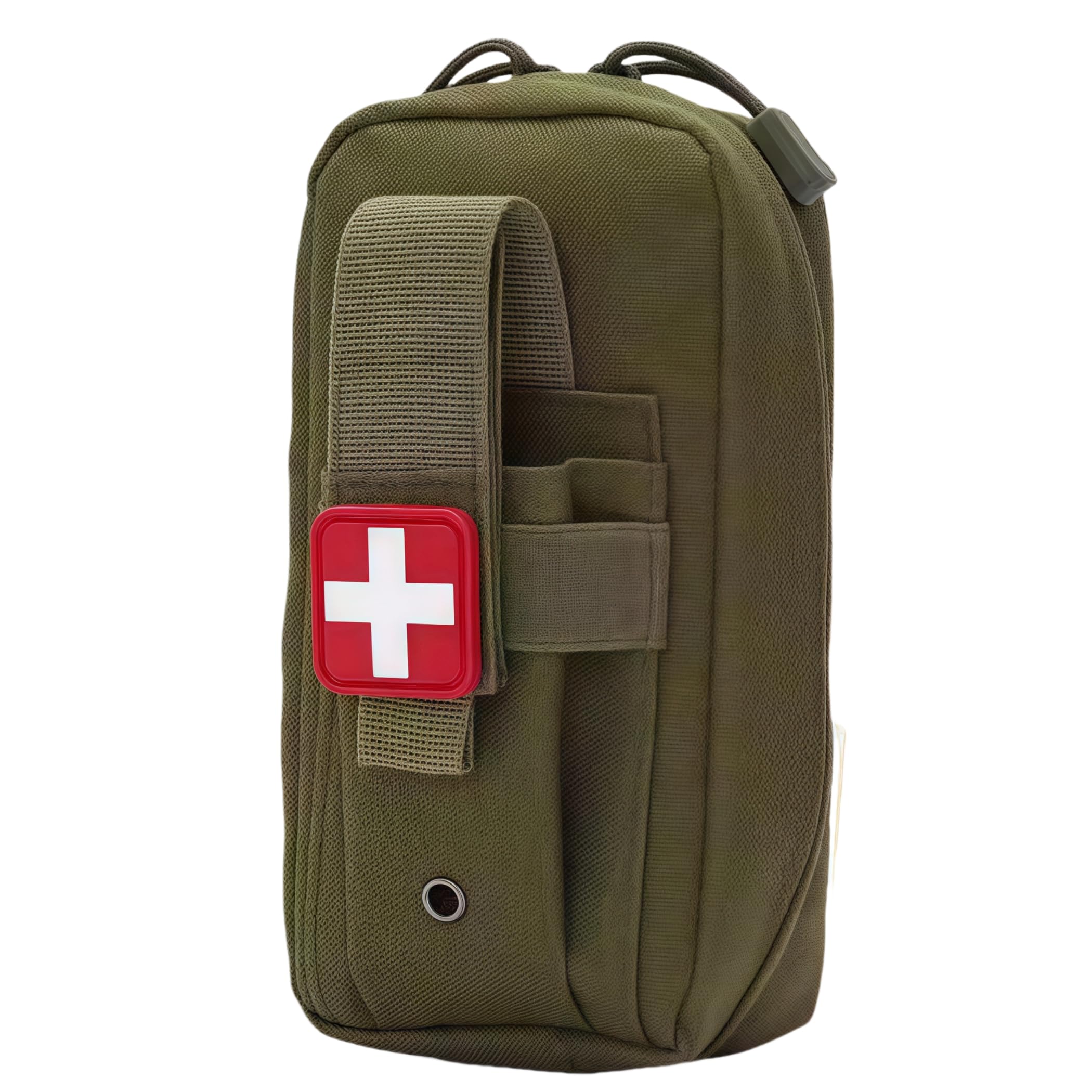Tactical Rip-Away E.MT Pouch | MOLLE Medical First Aid Kit | Holds T.rauma Supplies | 600D Nylon (Green)